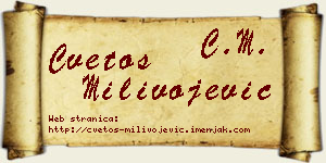 Cvetoš Milivojević vizit kartica